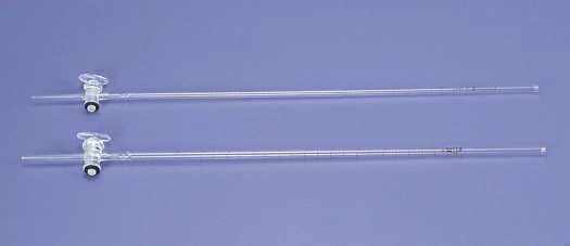 茶色ビューレット25mL ガラス活栓付 KN31030134