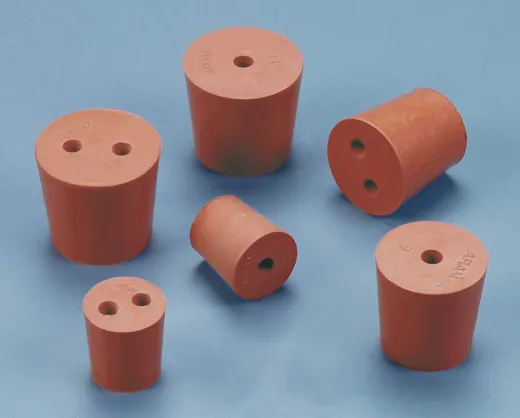 穴あき赤ゴム栓 No.2（1穴／穴径6mm） KN31360091