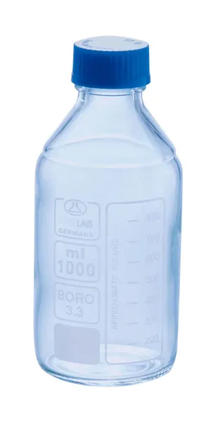 ISOLAB青蓋付ねじ口瓶 1L KN33400563