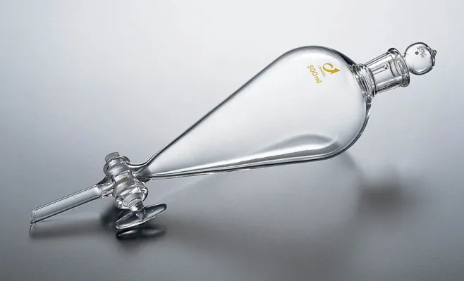 スキーブ型分液ロート（透明摺合） 上部摺合：24/30 コック部摺合：15/35 KN33410017