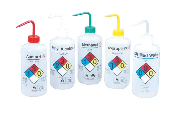 Nalgene薬品識別洗浄瓶 次亜塩素酸ナトリウム用 500mL KN33410479