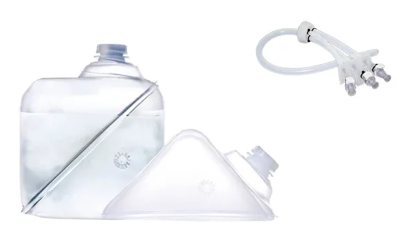 液体輸送・保管容器　ステリテナープラス　3ポートコネクターASSYセット（1/4インチタイプ） SR-05A（1/4）　5L　25枚 KN33630690