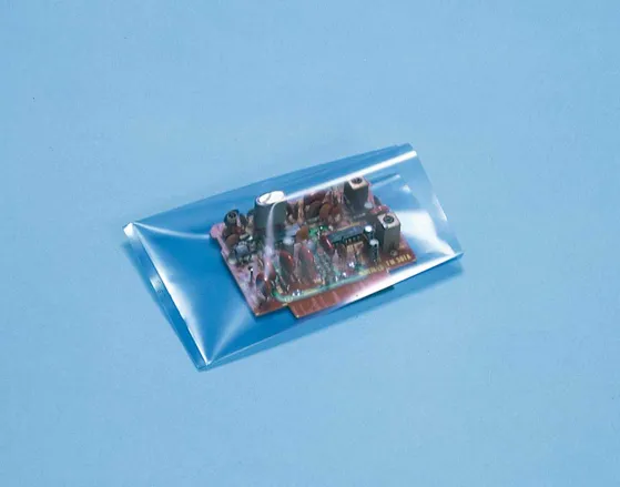 静電対策袋（ポリ袋）：85×100ｍｍ、ライトブルー（入数100） SAN15880