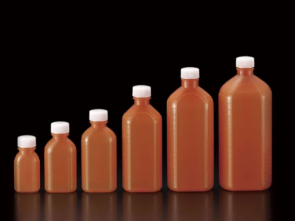 B型投薬瓶 本体茶色 キャップナチュラル 30mｌ 500本 滅菌済  SAN25042